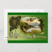 ヴィンテージセントパトリックの日はがき ポストカード (正面/裏面)