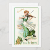 ヴィンテージセントパトリックの日アイリッシュグラス シーズンカード (正面/裏面)