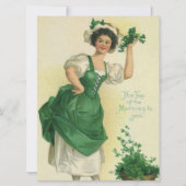 ヴィンテージセントパトリックの日アイルランドのクラスとクローバー (正面)