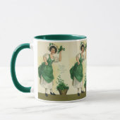 ヴィンテージセントパトリックの日アイルランドのクラスとクローバー マグカップ (左)
