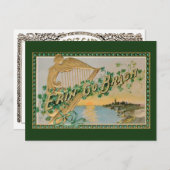 ヴィンテージセントパトリックの日エリンゴーブラグ ポストカード (正面/裏面)