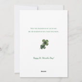 ヴィンテージセントパトリックの日シャムロック シーズンカード (裏面)