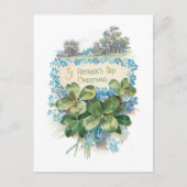 ヴィンテージセントパトリックの日シャムロック ポストカード (正面)