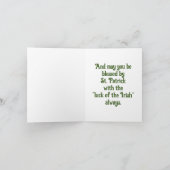 ヴィンテージセントパトリックの日ホリデーカード シーズンカード (内部)