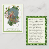 ヴィンテージセントパトリックの日祈りの言葉エンジェルロザリオ ノートカード (正面/裏面)