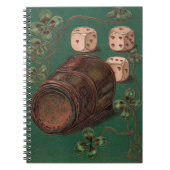 ヴィンテージセントパトリックの日、アイルランドの幸運のサイコロ ノートブック (正面)