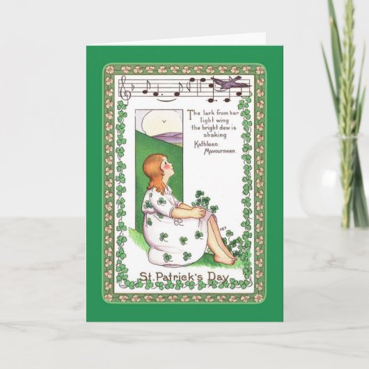 ヴィンテージセントパトリックの日 カード (正面)