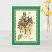 ヴィンテージセントパトリックの日 カード (黄色い花)