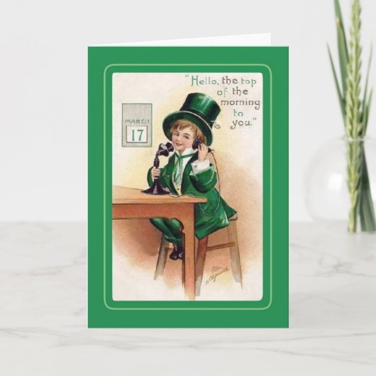 ヴィンテージセントパトリックの日 カード (正面)