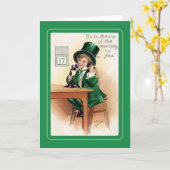 ヴィンテージセントパトリックの日 カード (黄色い花)