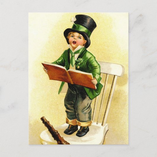 ヴィンテージセントパトリックの日 ポストカード (正面)