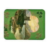 ヴィンテージセントパトリックスデーグリーティングズキャッスルシャムロック マグネット (横)