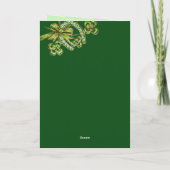 ヴィンテージセントパトリックデーのアイリッシュガールとクローバー カード (裏面)