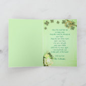 ヴィンテージセントパトリックデーのアイリッシュガールとクローバー カード (内部)