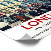 ヴィンテージセントポール大聖堂ロンドントラベル ポスター (角)