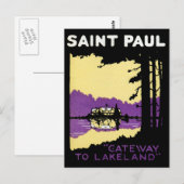 ヴィンテージセントポール，ミネソタ ポストカード (正面/裏面)