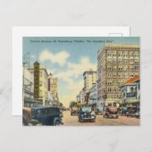 ヴィンテージセントラルアベニュー，サンクトペテルブルグフロリダ ポストカード (正面/裏面)