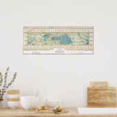 ヴィンテージセントラルパークの地図。ニューヨーク、1875年 ポスター (キッチン)