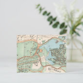 ヴィンテージセントラルパークの地図(1860年) ポストカード (スタンド正面)