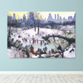 ヴィンテージセントラルパークスケートで滑る絵画ズ キャンバスプリント (インサイチュ (ウッドフロア))