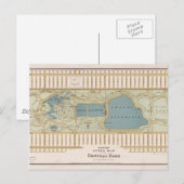 ヴィンテージセントラルパークマップニューヨークシティ ポストカード (正面/裏面)