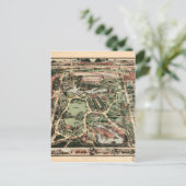 ヴィンテージセントラルパークマップニューヨークシティ ポストカード (スタンド正面)