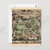 ヴィンテージセントラルパークマップニューヨークシティ ポストカード (正面/裏面)