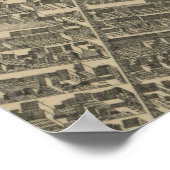 ヴィンテージセントラルパークNYCの地図(1879) ポスター (角)