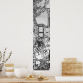 ヴィンテージセントラルパークNYCの地図(1879) ポスター (キッチン)