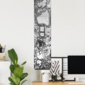 ヴィンテージセントラルパークNYCの地図(1879) ポスター (ホームオフィス)