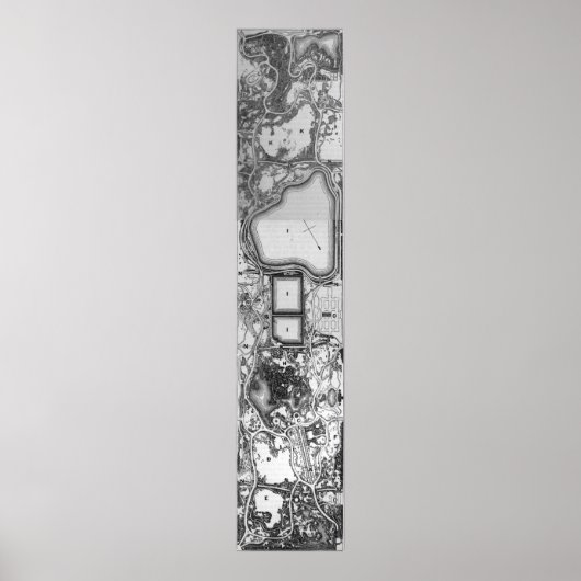 ヴィンテージセントラルパークNYCの地図(1879) ポスター (正面)