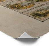 ヴィンテージセントラルパークNYC図鑑マップ(1863) ポスター (角)