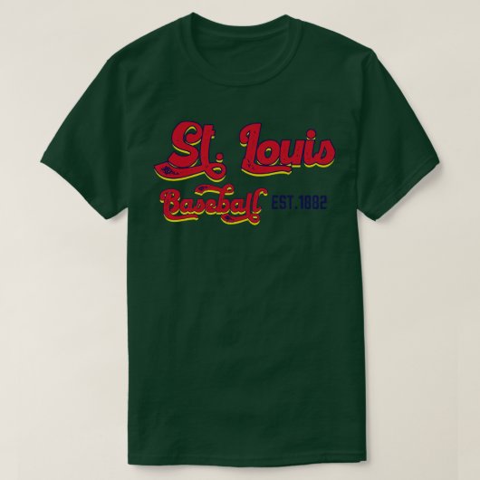 ヴィンテージセントルイス野球Est 1882野球愛好家 Tシャツ (デザイン正面)