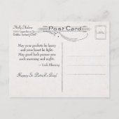 ヴィンテージセント・パトリックの子どもと挨拶の日 ポストカード (裏面)