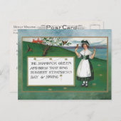 ヴィンテージセント・パトリックの子どもと挨拶の日 ポストカード (正面/裏面)