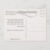 ヴィンテージセント・パトリックの子どもと挨拶の日 ポストカード (裏面)