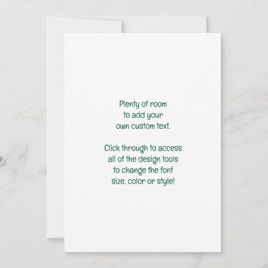 ヴィンテージセント・パトリックの日のクラスは緑を着て 招待状 (裏面)