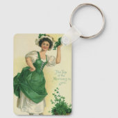 ヴィンテージセント・パトリックの日のクラス、ラッキーシャムロック キーホルダー (裏面)