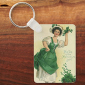 ヴィンテージセント・パトリックの日のクラス、ラッキーシャムロック キーホルダー (正面)