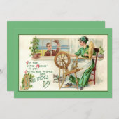 ヴィンテージセント・パトリックの日の挨拶 シーズンカード (正面/裏面)