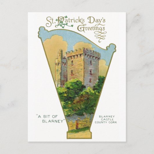 ヴィンテージセント・パトリックの日はがき ポストカード (正面)