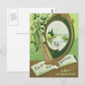 ヴィンテージセント・パトリックの日はがき ポストカード (正面/裏面)