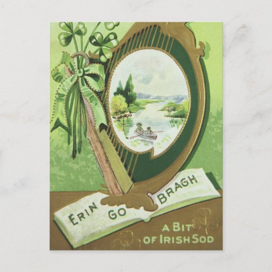 ヴィンテージセント・パトリックの日はがき ポストカード (正面)
