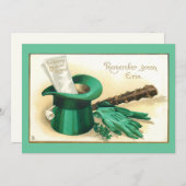 ヴィンテージセント・パトリックのTop Hatとの一日の挨拶 シーズンカード (正面/裏面)