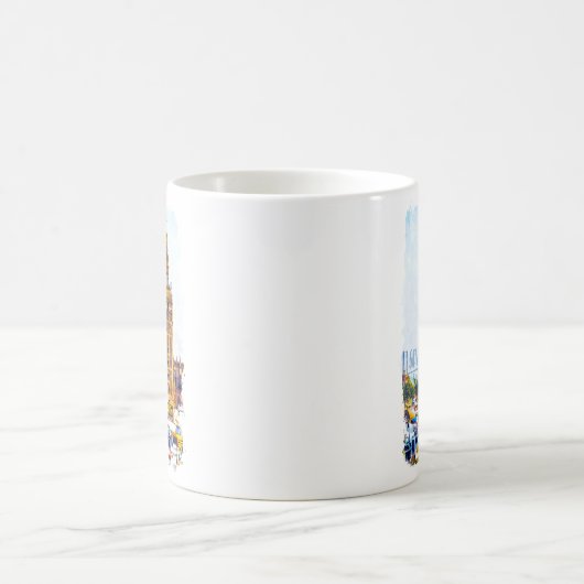 ヴィンテージセヴィルスペイン大聖堂シティビュー コーヒーマグカップ (中央)