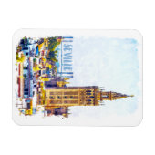 ヴィンテージセヴィルスペイン大聖堂シティビュー マグネット (横)