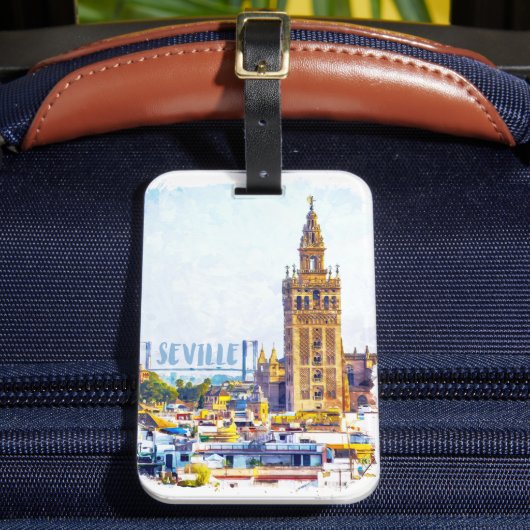 ヴィンテージセヴィルスペイン大聖堂シティビュー ラゲッジタグ (正面インサイチュ2)