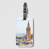 ヴィンテージセヴィルスペイン大聖堂シティビュー ラゲッジタグ (正面縦)