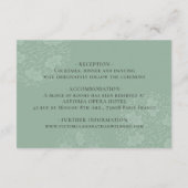 ヴィンテージセージグリーンチノ結婚イズリー詳細 エンクロージャーカード (裏面)
