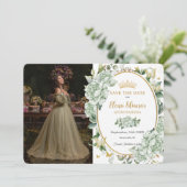 ヴィンテージセージグリーンフローラ蝶キンセアニラ セーブザデート (スタンド正面)